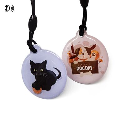 কাস্টম 13.56MHz প্রোগ্রামযোগ্য NTAG213 স্মার্ট ইপোক্সি কীফোব ট্যাগ RFID ট্যাগ এনএফসি কীচেইন